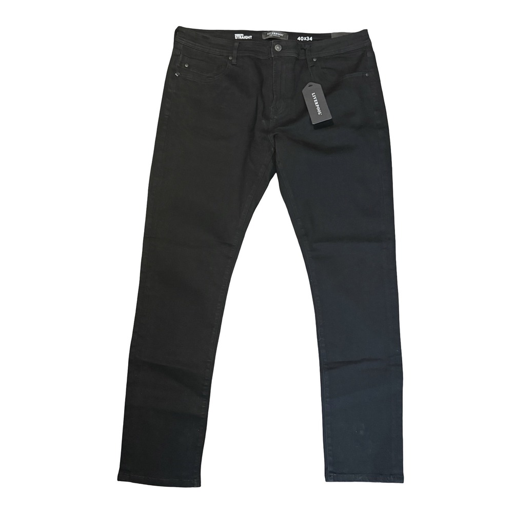 Liverpool Los Angeles Modern Straight Jeans Odyssey Black 40x34‎ LG5300RFF-BLK